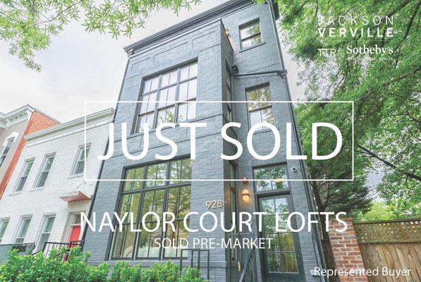 Just sold premarket in Shaw! Stunning new condo conversion for $1.2M.