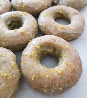 Sourdough lemon parsley donuts