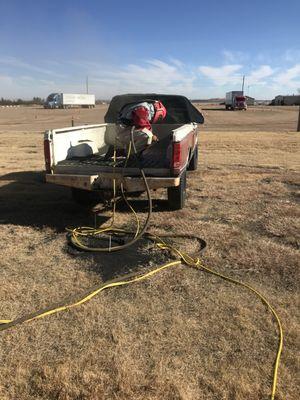 Media Blasting and Painting 1984 Ford F-250 Pickup Bed.