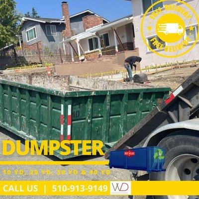 10 YARDS DUMPSTER FOR CLEAN DIRT