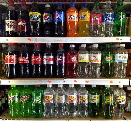 Soda selection.