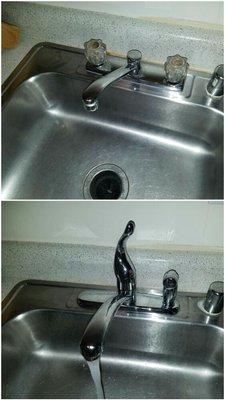 Faucet replacement done for client