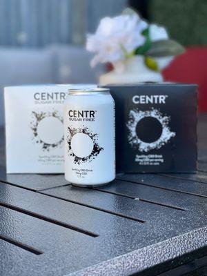 CENTR sparkling citrus flavored CBD waters. Original and Unsweetened (Sugar-Free). Available as Single cans, 4-packs and 12-packs