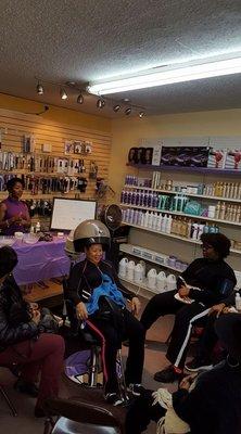 Our Free Natural Hair Party. Celebrating Natural hair and learning about the Stella's Sister Product Line.