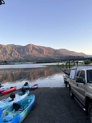 Kayak launch for the sunset tour.