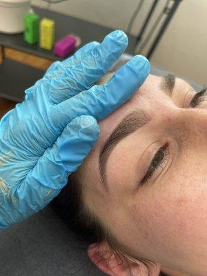 Fresh brow wax.