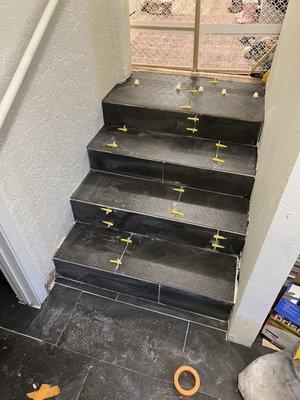 Tile steps/floor