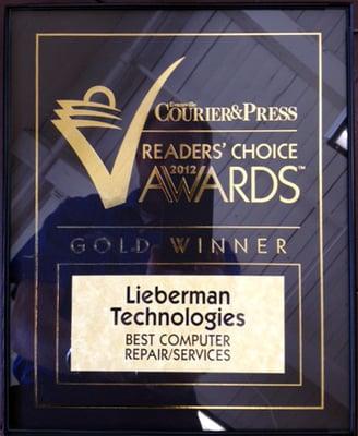 2012 Readers' Choice Award for Computer Repair / Services