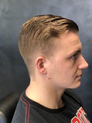 Low shadow fade combover.