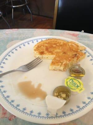 Giant pancake, couldn't finish it.