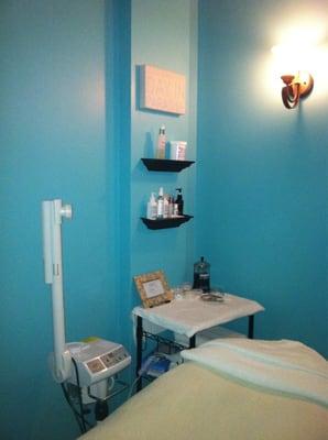 One of the facial rooms