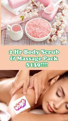 Wow Body Scrub and Massage Pack