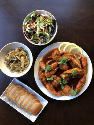 Chili crabs and fried mantou