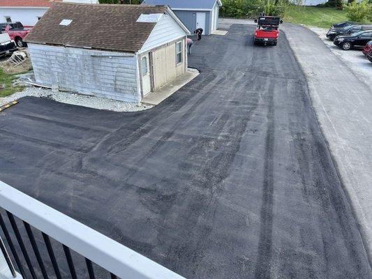 Repaved parking lot