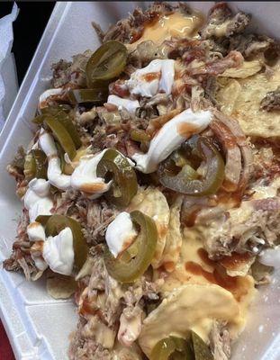 Pulled pork nacho