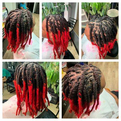 Detox wash/re-twist color and style