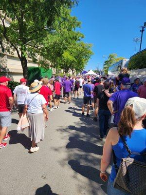 Long line for the home opener