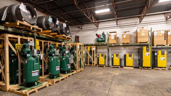 Warehouse Inventory, Kaeser and Champion Compressors