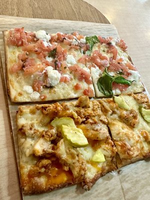 Bruschetta (top) and Nashville Hot Chicken (bottom)