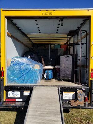 A nicely packed truck for a customer ready to be sent down the road  to their final destination