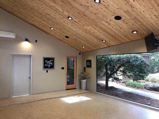 Gorgeous garage used as living space!