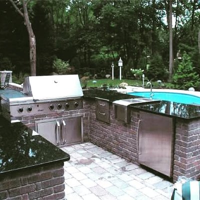 Outdoor brick kitchen