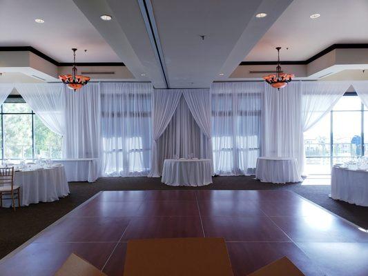 Full Venue Draping w/backdrop and swags on doors