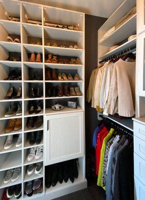 Walk-in Closet with Shoe Storage & Laundry Chute