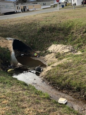 Trash filled at Woodlake