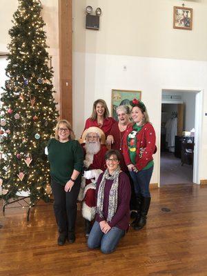 ELC Staff with Santa