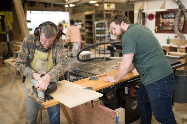 Daytime woodworking for retirees