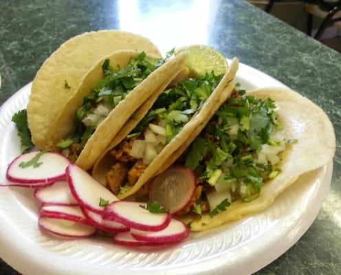 Adobado tacos (adobo sauce)