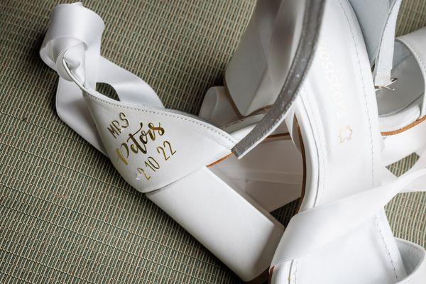 Its all in the details. Even the bride's shoes were customized.