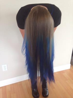 Blue ombré layerd