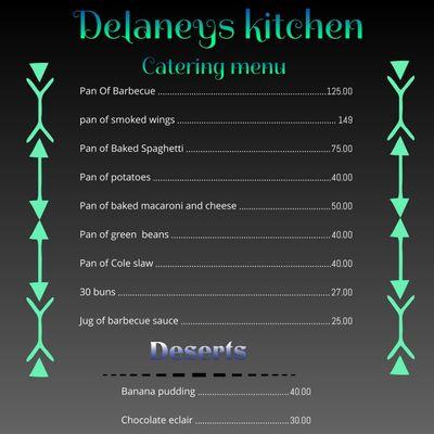 Catering menu