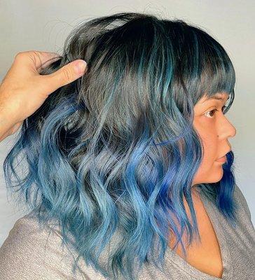 Creative color blue tones