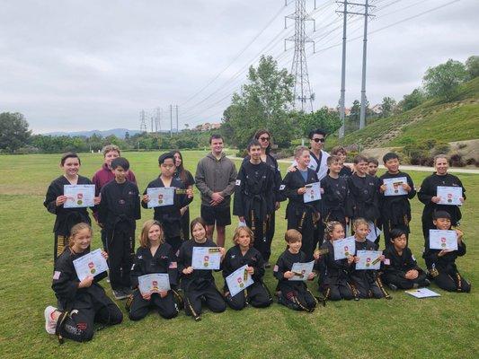 Outdoor black belt testing