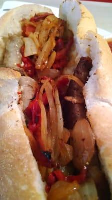 Sweet Italian Sausage w/ Onions & Peppers Sandwich