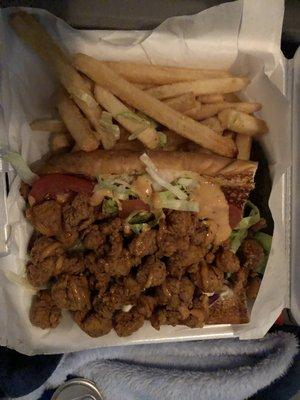 Crawfish po-boy combo