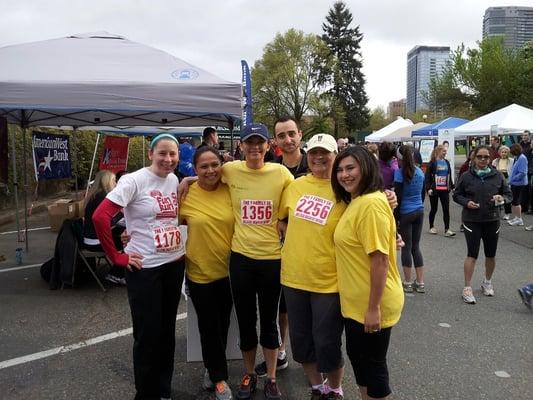 With my clients at a 5k run