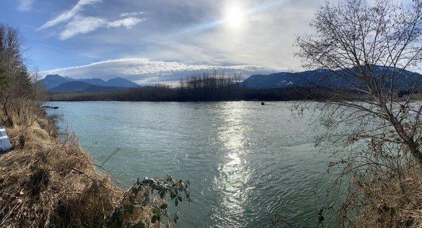 View of the Skagit river on our walk