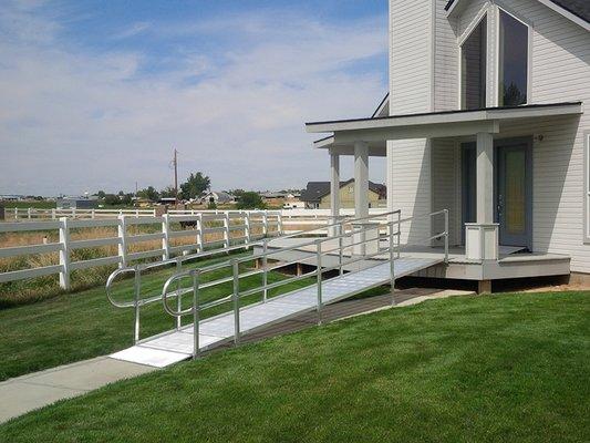 Modular wheelchair access ramp installation