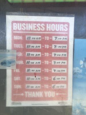 Business hours