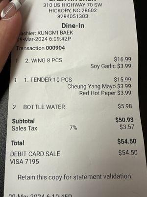 I just spent $12 on just sauce that's supposed to come with your food? 3 dollars for a water is crazy.