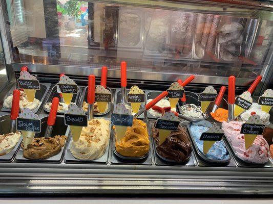 Today's selection of gelato