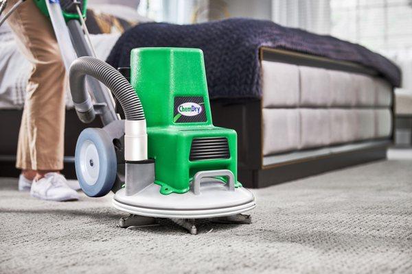 A+ Chem-Dry uses the power of carbonation to lift and remove stains and allergens from the fibers of your carpet.