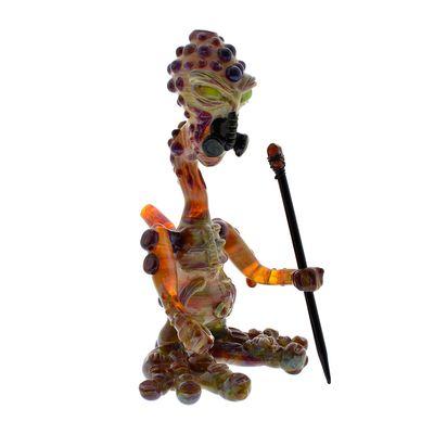 Pi Rat alien creature piece is a fully functional oil rig. You smoke through the head and the staff he is carrying doubles as a dabber.