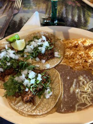 The tacos with shredded beef!! Yummy