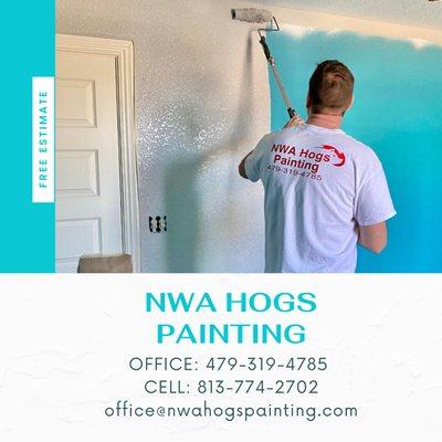 Add some color! #localpainter #painternearme #nwahogspainting #paintpros #interiorpainting #commercialpainting #paintingnwa #residential