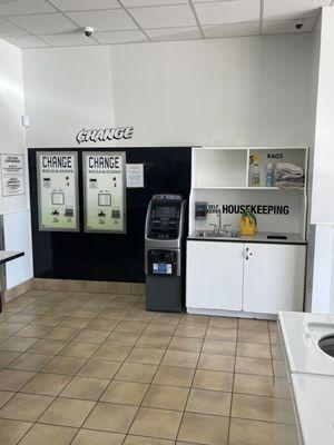 Clean area but Be careful with the token machine. Gets confusing as some dollar amounts include dollar coins mixed with tokens or quarters.